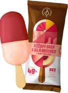 Benešovská továrna na zmrzlinu Růžový grep & bílá broskev v ruby čokoládě