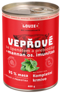 Louie Konzerva pro psy - Vepřové se špenátem a prebiotiky
