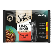 Sheba kapsičky šťavnatý výběr ve šťávě pro dospělé kočky 4x85g