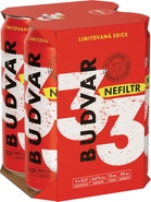 Budějovický Budvar 33 Nefiltr, světlý ležák plech (4x 500 ml)