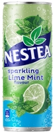 Nestea Sparkling Black Tea Lime Mint flavour, plech 