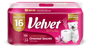 Velvet Ritual Toaletní papír 3vrstvý, 16 rolí