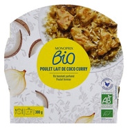 Monoprix BIO Kuřecí maso s kokosovým mlékem a kari