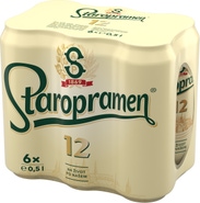 Staropramen 12, světlý ležák, plech multipack 6 x 0,5l