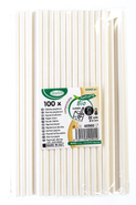 Cleanex Trade Papírová brčka bílá, 25 cm, ø 8 mm