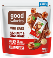good calories Mini bars lískový oříšek a čokoláda 6x17g