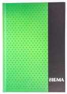 Sigma Záznamní kniha A5, linkovaná, zelená, 80 listů