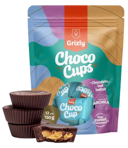 GRIZLY Choco Cups hořká čokoláda & pistácie