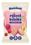 Hamánek BIO rýžová kolečka, Malina & Banán
