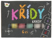 Teddies Chodníkové barevné křídy 6ks