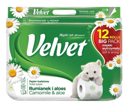 Velvet Toaletní papír heřmánkový 3 vrstvý, 12 rolí