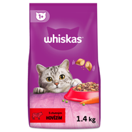 Whiskas Granule hovězí pro dospělé kočky