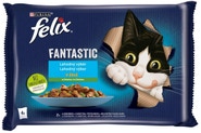 Felix Fantastic Kapsička pro kočky losos+cuketa/pstruh+fazole 4x85g