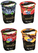 Olma Cavalier mléčný dezert mix příchutí (Čokoláda s pomerančem, Borůvka, Slaný karamel, Javorový sirup s vlašským ořechem) 1 ks