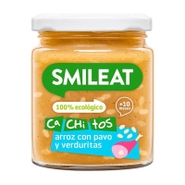 Smileat BIO Příkrm s kousky krůty se zeleninou a rýží s extra panenským olivovým olejem