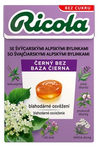 Ricola Černý bez Bonbóny bez cukru