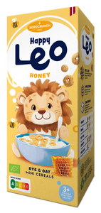 NordCrunch Happy Leo BIO Cereální kroužky s medem