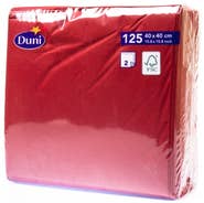 Duni Ubrousky bordó 40cm 2-vrstvé