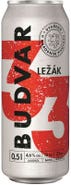 Budějovický Budvar 33 světlý ležák, plech