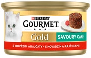 Gourmet Gold Savoury Cake konzerva pro kočky, hovězí