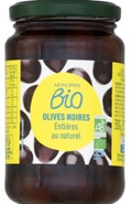 Monoprix Bio organické celé černé olivy