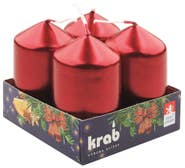 Krab Adventní svíce válec bordó LAK 40x80 mm