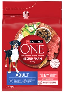 Purina ONE Medium/Maxi granule pro psy hovězí