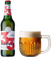 Budějovický Budvar 33 světlý ležák, sklo