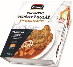 Hamé Pikantní vepřový guláš s bramboráky