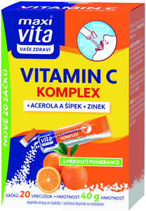 Maxi Vita Vitamin C + Acerola a šípek + zinek 20 sáčků, 40 g