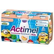 Actimel Kids Probiotický jogurtový nápoj s vitamíny broskev 8x 100 g