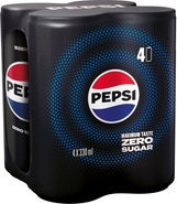 Pepsi zero sugar plech, multipack 4x330ml