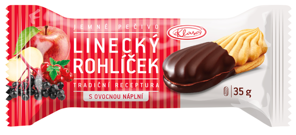 Klasa Linecký rohlíček v tmavé polevě, ovocná náplň | Košík.cz