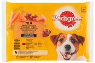 Pedigree kompletní krmivo pro dospělé psy ve šťávě hovězí, krůtí 4x100g