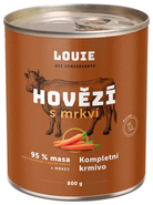 Louie Hovězí konzerva s mrkví, vitamíny a minerály pro psy