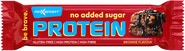 Max Sport  Proteinová tyčinka s čokoládovou příchutí v mléčné čokoládě se sladidlem.