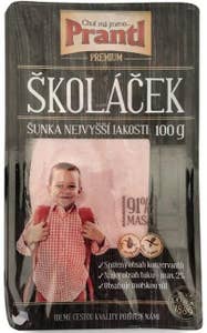 Prantl Školáček vepřová šunka nejvyšší jakosti (91% masa)