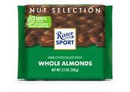 Ritter Sport Mléčná čokoláda s celými mandlemi