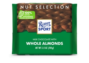 Ritter Sport Mléčná čokoláda s celými mandlemi