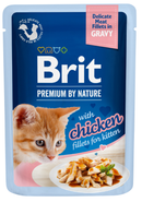 Brit Premium by Nature Filety s kuřetem ve šťávě pro koťata
