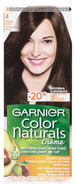 Garnier Color Naturals permanentní barva na vlasy, odstín 4 středně hnědá