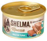 Shelma Pěna s tuňákem, borůvkami a rakytníkem pro kočky