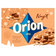 ORION Nugát pralinky z arašídového nugátu a mléčné čokolády Zimní 166g