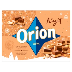 ORION Nugát pralinky z arašídového nugátu a mléčné čokolády Zimní 166g