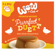 Wow Cat Purrfect Duet Duck 2 x 80 g