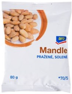 ARO Mandle blanšírované pražené solené
