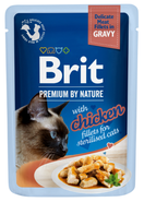 Brit Premium by Nature Filety s kuřetem ve šťávě pro dospělé kastrované kočky