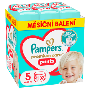 Pampers Pants Premium Care Plenkové kalhotky, měsíční balení, vel. 5 (11-17 kg)