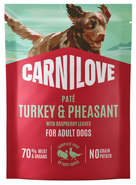 Carnilove Pouch Paté Turkey & Pheasant with Raspberry Leaves pro psy