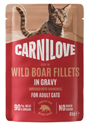 Carnilove Pouch Gravy rich in Wild Boar enriched with Chamomile pro kočky